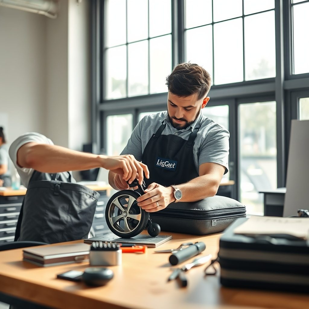 Luggage repair workshop